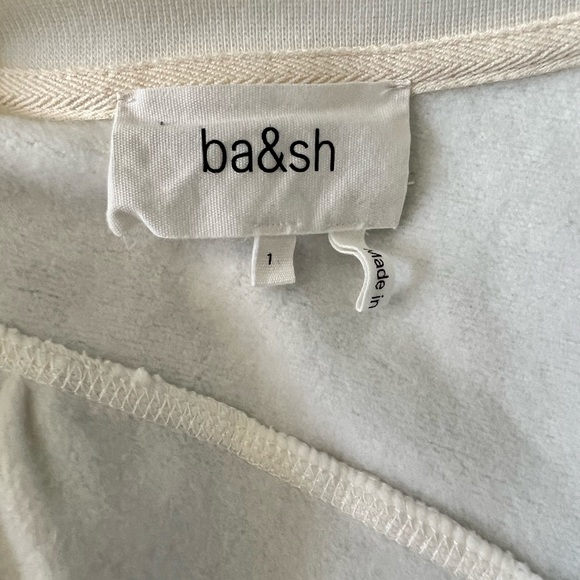 NWT BA&SH FEY CROPPED SUPER SOFT LOW BACK SWEATSHIRT - Picture 12 of 12
